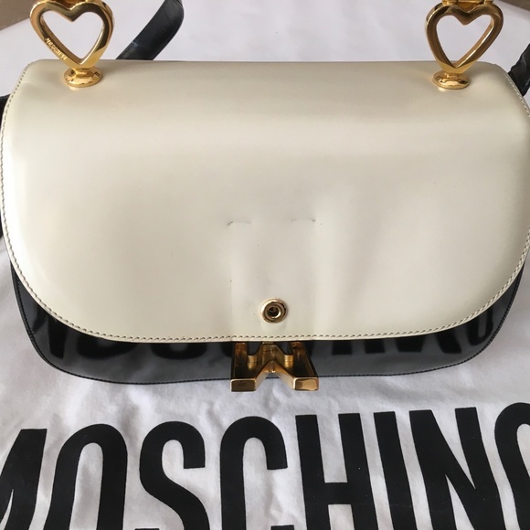 ❤️MOSCHINO❤️ Redwall Tricolor Polished Leather Bag - Picture 12 of 16